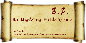 Batthyány Pelágiusz névjegykártya